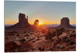 Gallery Print Sonnenaufgang über dem Monument Valley, Arizona, USA, Nordamerika