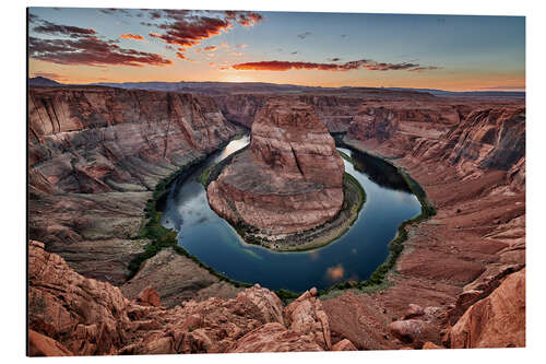 Aluminiumsbilde sunset at Horseshoe Bend, Page, Arizona, USA, North America