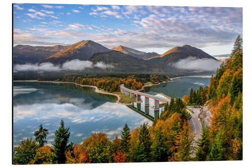 Cuadro de aluminio Sylvensteinspeicher in autumn - Bavaria