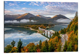 Aluminium print Sylvensteinspeicher in autumn - Bavaria