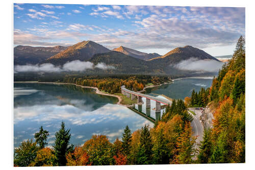 Cuadro de PVC Sylvensteinspeicher in autumn - Bavaria