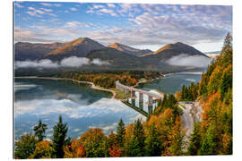 Gallery print Sylvensteinspeicher in autumn - Bavaria