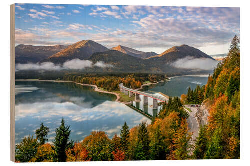 Obraz na drewnie Sylvensteinspeicher in autumn - Bavaria