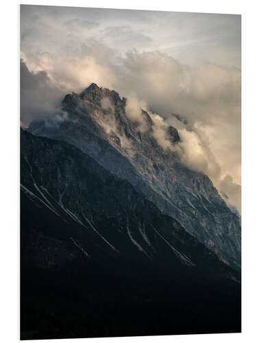 Hartschaumbild Bewölkte Dolomiten