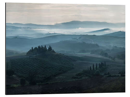 Aluminium print Cold morning in Toscany