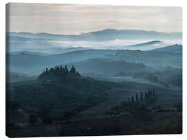 Tableau sur toile Matinée froide en Toscane