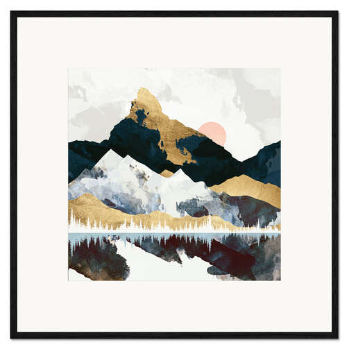 Innrammet kunsttrykk Winters day in the mountains