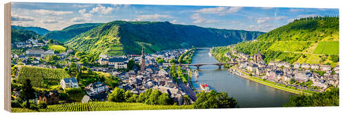 Wood print Mosel valley in the sunshine