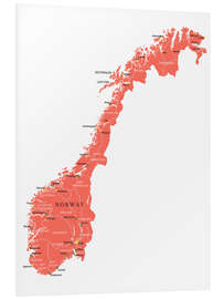 Foam board print Norway coral