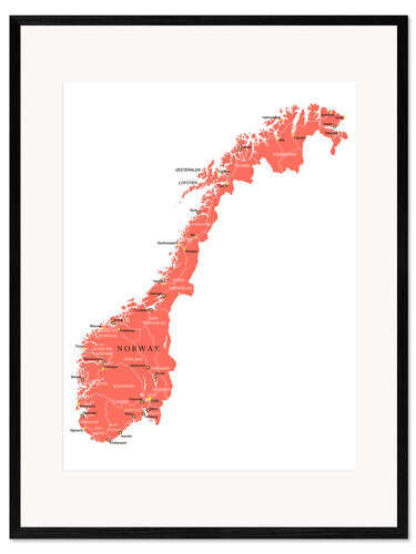 Gerahmter Kunstdruck Norwegen coral