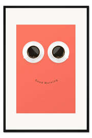 Gerahmter Kunstdruck Good morning - Guten Morgen coral