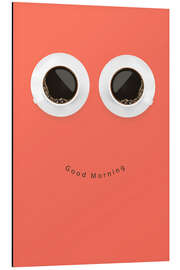 Magnettafel Good morning - Guten Morgen coral