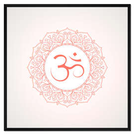 Gerahmter Kunstdruck Namaste coral