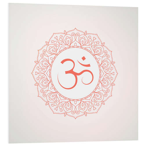 Foam board print Namaste coral