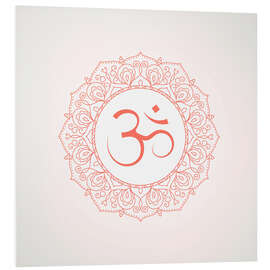 Foam board print Namaste coral