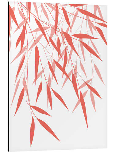 Tableau en aluminium Bambous corail I