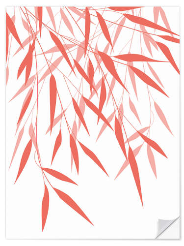 Sticker mural Bambous corail I