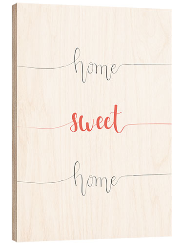 Quadro de madeira Home sweet home