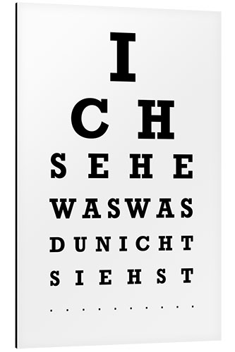 Alubild Ich sehe was was du nicht siehst - Sehtest
