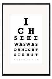 Gerahmter Kunstdruck Ich sehe was was du nicht siehst - Sehtest