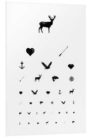 Foam board print Eye test icons