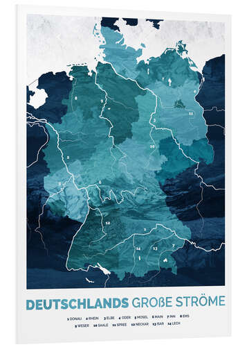 Hartschaumbild Deutschlands Große Ströme