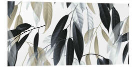 Quadro em PVC Leaves rain gold I