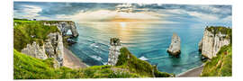 Foam board print Rock gates of Etretat - d'Aval and Aiguille