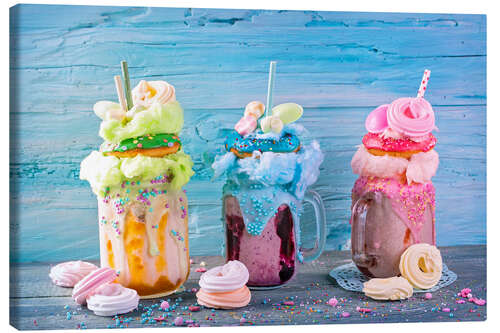 Lienzo Freakshakes con donas y hilo de caramelo