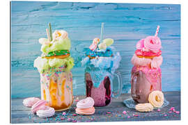 Gallery Print Freakshakes mit Donuts und Zuckerwatte