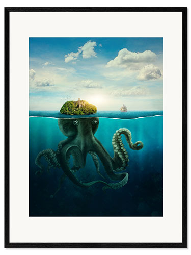 Impression artistique encadrée Île fantastique