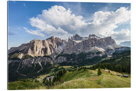 Gallery print View over Colfosco to the Sella Group, Dolomites