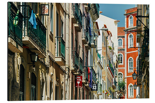 Aluminium print Beautiful Architecture In Downtown Lisbon City During Summer