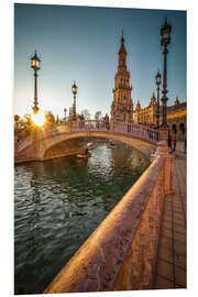 Foam board print Plaza de Espana in Seville