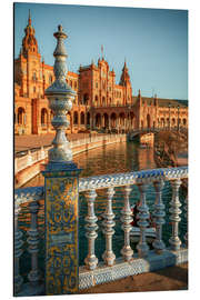 Alubild Plaza de Espana im Abendlicht