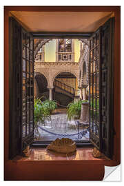 Naklejka na ścianę View into the courtyard of the Palacio de Lebrija