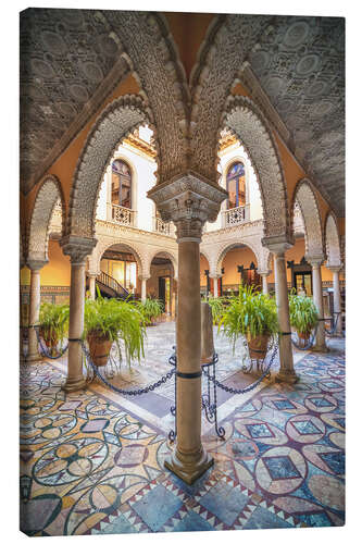 Leinwandbild Orientalischer Innenhof in Sevilla