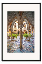 Gerahmter Kunstdruck Orientalischer Innenhof in Sevilla