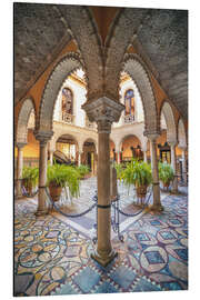 Magnettafel Orientalischer Innenhof in Sevilla