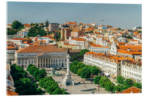 Acrylic print Rossio Square in Lisbon, Portugal