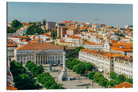 Aluminium print Rossio Square in Lisbon, Portugal