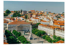 Foam board print Rossio Square in Lisbon, Portugal