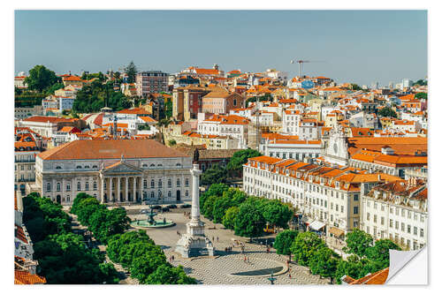 Wall sticker Rossio Square in Lisbon, Portugal