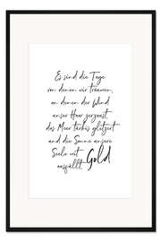 Gerahmter Kunstdruck Seele aus Gold