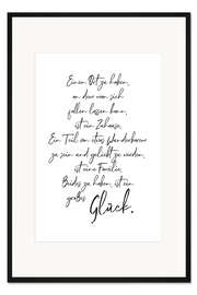 Gerahmter Kunstdruck Großes Glück