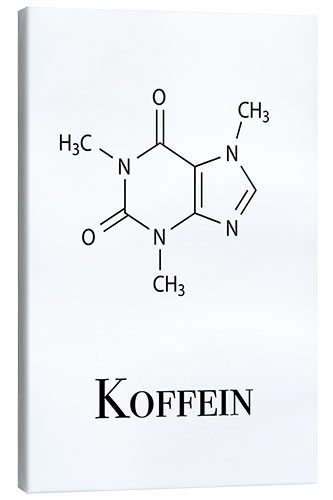 Tableau sur toile Caféine (allemand)