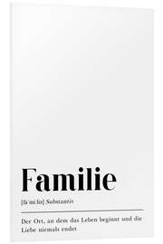 Foam board print Family definition (German)