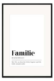 Gerahmter Kunstdruck Familie Definition