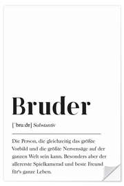 Wall sticker Brother definition (German)