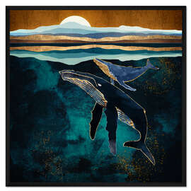 Gerahmter Kunstdruck Mondscheinwale